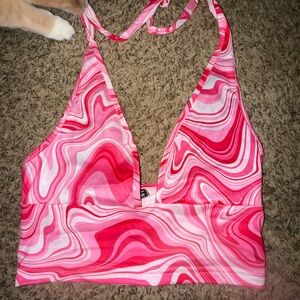 Fersral Pink Swirl Crop Top
